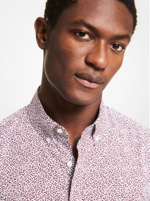 Floral Stretch Cotton Shirt in DEEP RUBY | Michael Kors