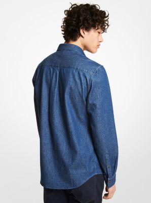 Stretch Denim Slim-Fit Shirt image number 1