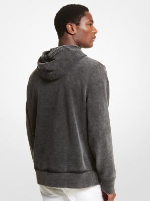 Logo Acid Wash Cotton Hoodie | Michael Kors Canada