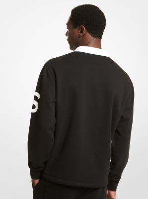 Pull molletonn&eacute; KORS en m&eacute;lange de coton &agrave; col polo