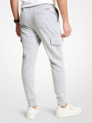 Pantalon de jogging cargo en m&eacute;lange de coton bouclette