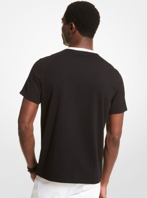 Ombr&eacute; Logo Stripe Cotton Jersey T-Shirt