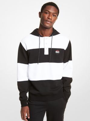 Striped Cotton Blend Rugby Hoodie image number 0