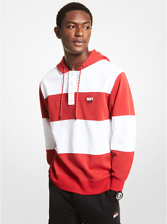 Striped Cotton Blend Rugby Hoodie image number 0