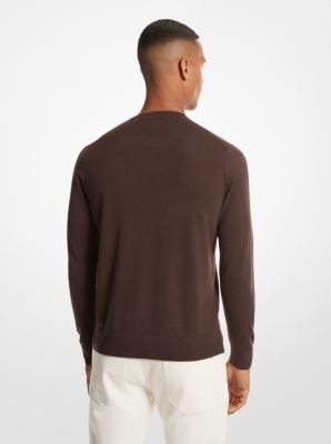 Pull en laine m&eacute;rinos in CHOCOLAT | Michael Kors