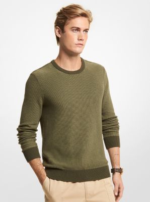 Textured Cotton Blend Sweater | Michael Kors