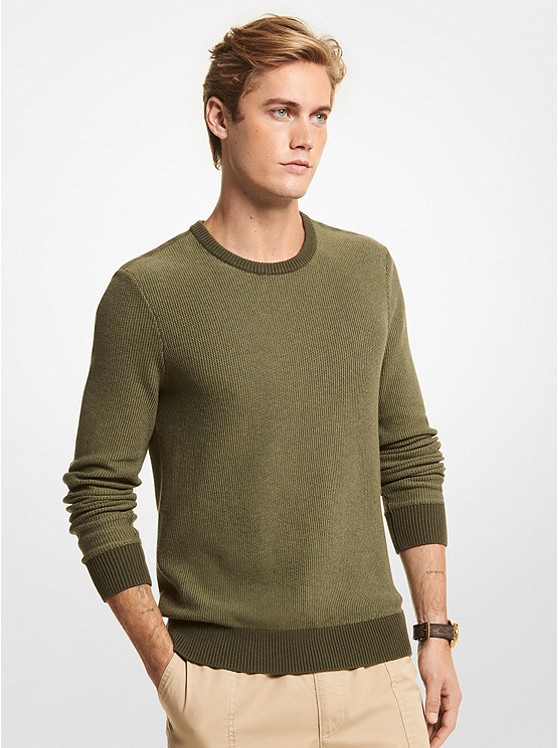 michaelkors.com | Textured Cotton Blend Sweater