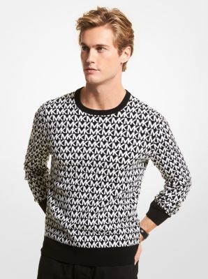 Logo Jacquard Merino Wool Sweater Michael Kors Canada