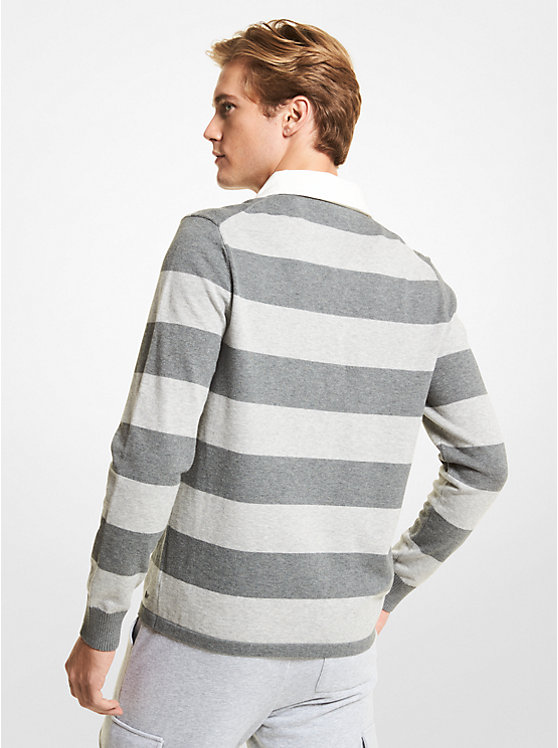 Striped Stretch Cotton Rugby Sweater image number 1