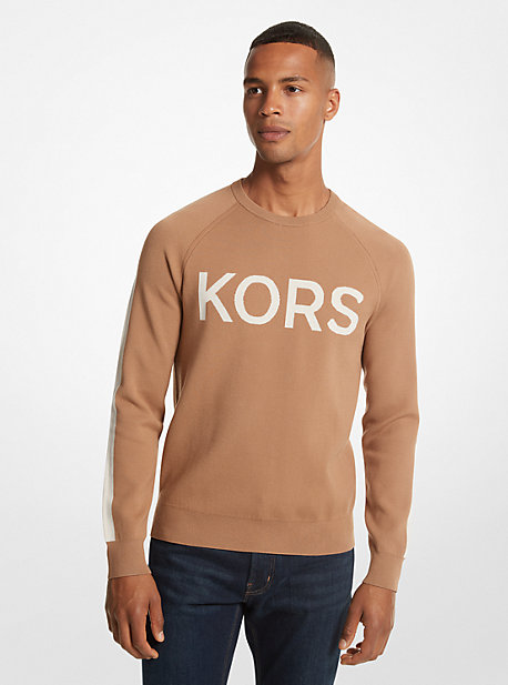 Michael Kors Kors Stretch Viscose Sweater In Brown