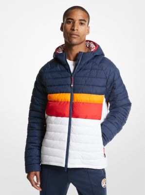 MK x ellesse Breckenridge Color-Blocked Quilted Nylon Puffer Jacket
