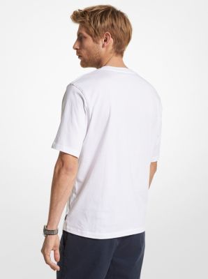 T-shirt de corte largo em algodão com logótipo image number 1