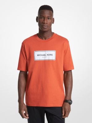 Camiseta oversize de algod&oacute;n con logotipo in NARANJA PICANTE | Michael Kors