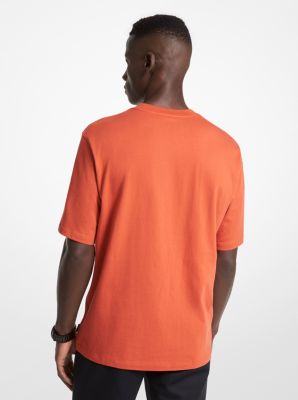 Camiseta oversize de algod&oacute;n con logotipo in NARANJA PICANTE | Michael Kors