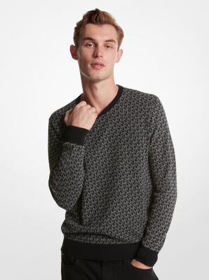 Logo Cotton Jacquard Sweater | Michael Kors