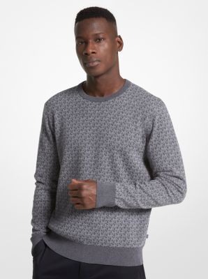 Logo Cotton Jacquard Sweater | Michael Kors