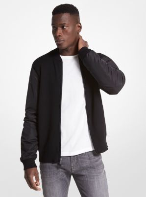 Mixed-Media Bomber Jacket | Michael Kors