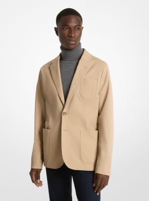 Blazer en sergé de coton mélangé