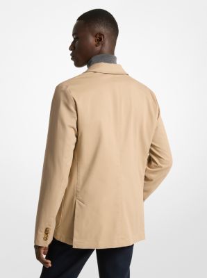 Blazer en sergé de coton mélangé