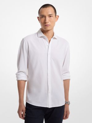 Camicia slim-fit in cotone piqué image number 0