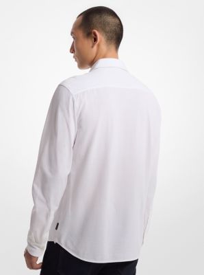 Slim-Fit Cotton Piqué Shirt image number 1