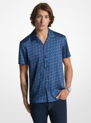 Michael kors button sales up shirt