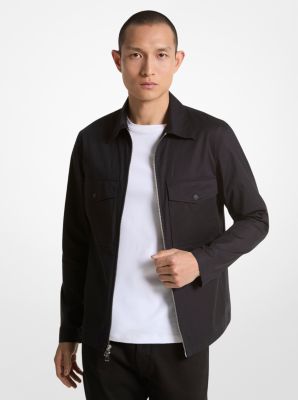 Stretch Cotton Shirt Jacket image number 0