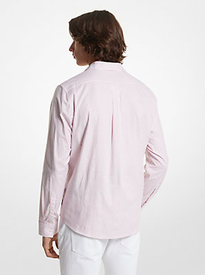 Striped Stretch Cotton Oxford Shirt