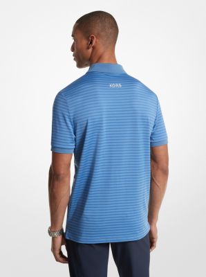 Striped Tech Performance Zip-Up Polo Shirt | Michael Kors [US]