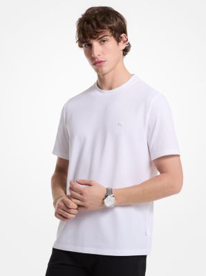 Piqué-T-Shirt aus Baumwollmischung