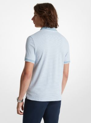Textured Cotton Polo Shirt in CHAMBRAI | Michael Kors