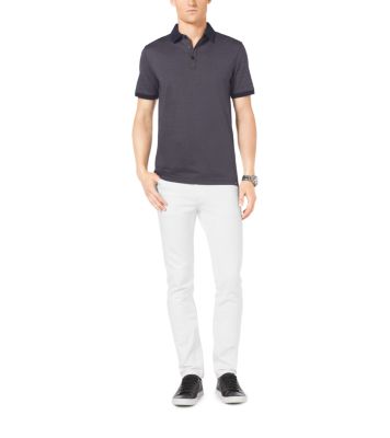Jacquard Cotton Polo Shirt
