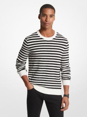 Striped cotton clearance sweater