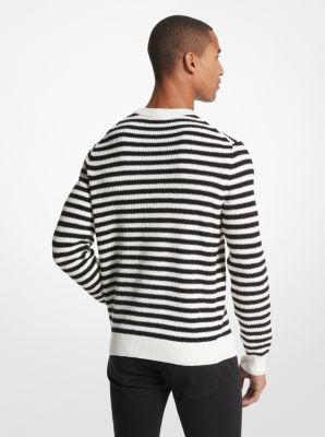 Striped Cotton Blend Sweater