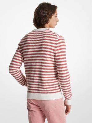 Gestreifter Sweater aus Baumwollmischgewebe image number 1