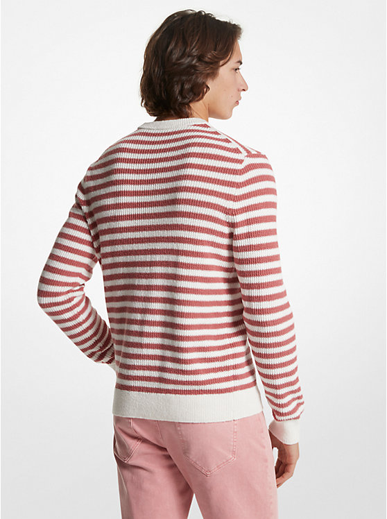 Striped Cotton Blend Sweater image number 1