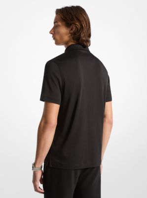 Michael kors black shirt with gold zipper online