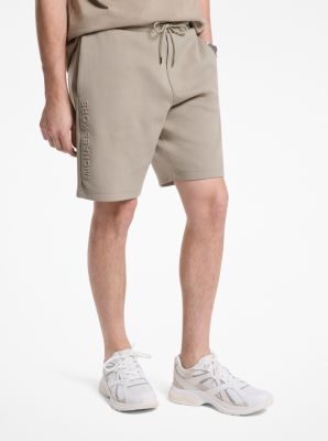 Shorts in misto cotone con logo in rilievo image number 0