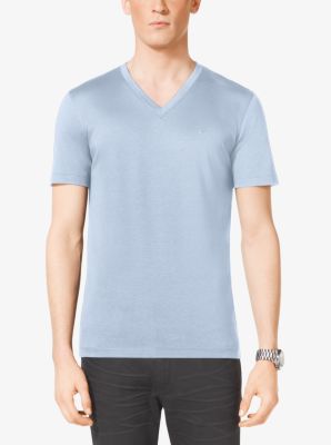 V Neck Cotton T Shirt Michael Kors Canada