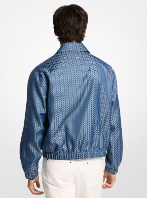MK2000 Logo Jacquard Jacket in RIVER BLUE | Michael Kors