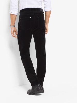 Skinny Fit Crushed Velvet Pants