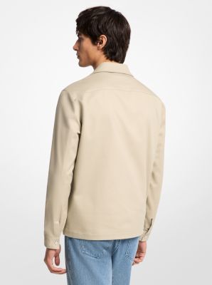 Stretch Cotton Shirt Jacket