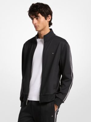 MK Trainingsjacke Mit Kontrastpaspeln - Schwarz