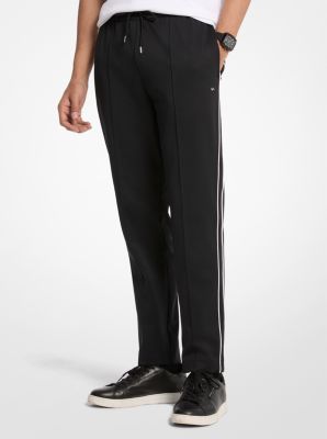 MK Trainingshose Aus Stretch-Nylon Mit Kontrastpaspeln - Schwarz