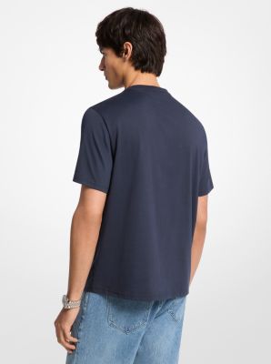 Signature Logo Pocket Cotton T-shirt in MIDNIGHT | Michael Kors