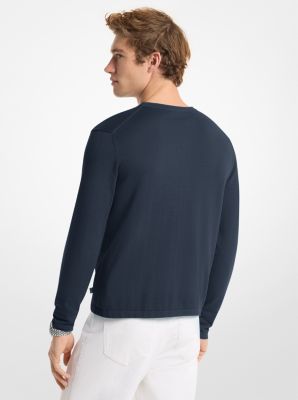 Cotton Jersey Sweater in MIDNIGHT | Michael Kors