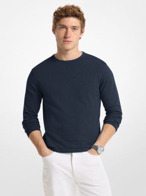 MK Pullover Aus Baumwoll-Jersey - Blau
