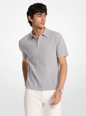Ribbed Cotton Polo Shirt