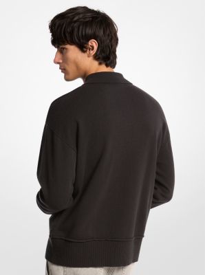 Wool Polo Sweater in BLACK | Michael Kors