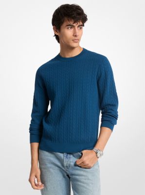 Pullover Aus Jacquard Mit Geprägtem Mk2000-Logomuster